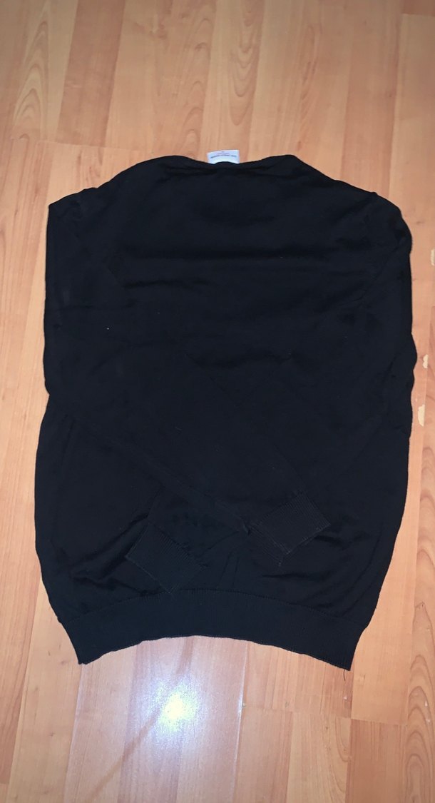 Siyah Erkek Uzun Kollu Polo Tişört - Görsel 4