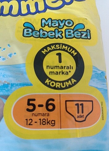 5 Beden: 11-25 kg Beden Renk 5-6 numara havuz bezi