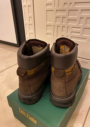 Erkek Kahverengi Deri Caterpillar Botlar - Görsel 3