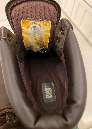 Erkek Kahverengi Deri Caterpillar Botlar - Görsel 4