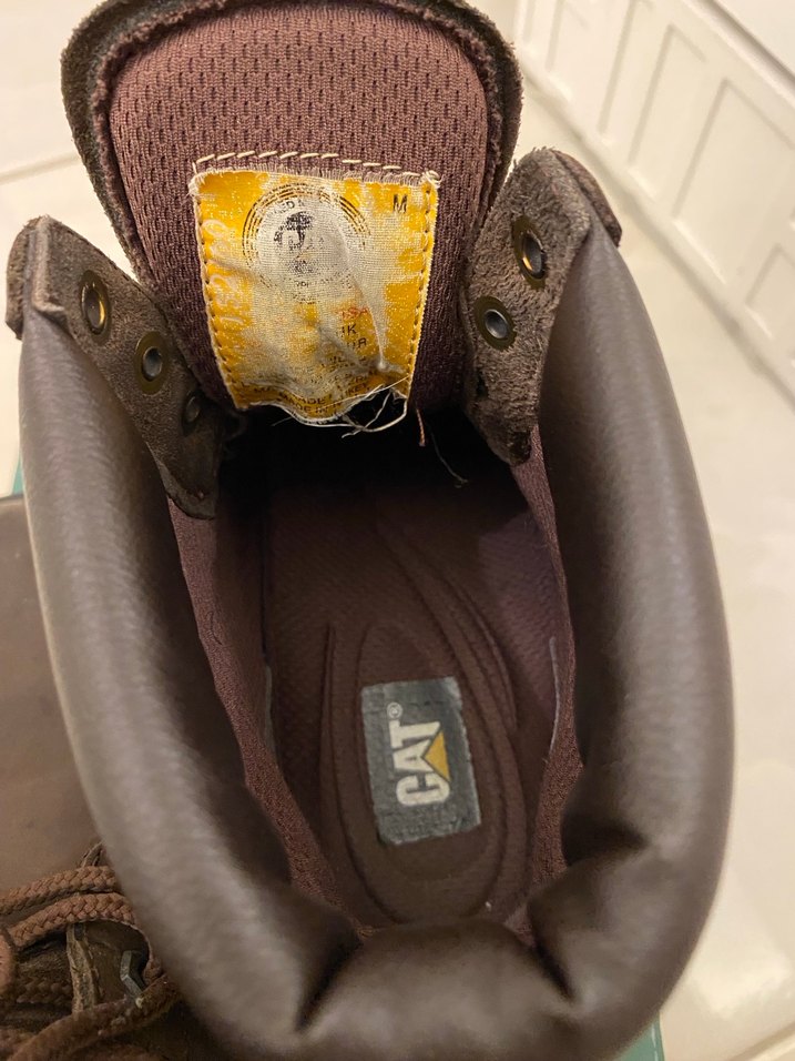 Erkek Kahverengi Deri Caterpillar Botlar - Görsel 4