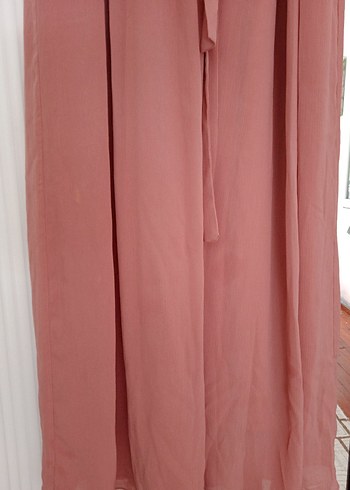 Pembe Uzun Kollu Fırfırlı Elbise - Görsel 5