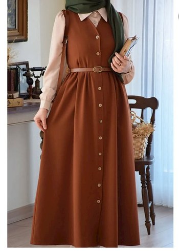 Kahverengi Deri Kemerli Uzun jile - Görsel 2