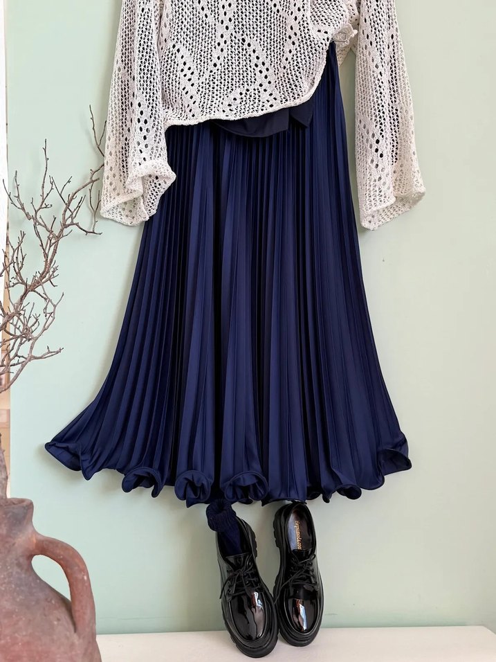 altı volanlı pliseli etek - Görsel 5