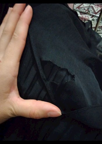 Uzun Siyah Piliseli n Elbise - Görsel 6