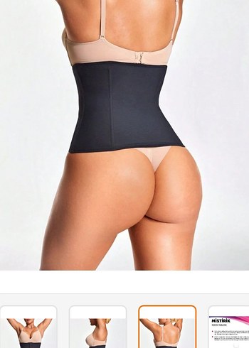 Siyah Midi karın düzleyici bel şekillendirici Korse - Görsel 5