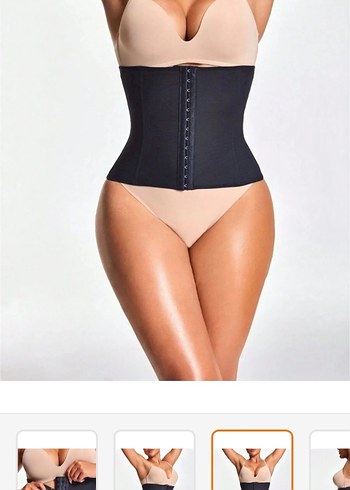 Siyah Midi karın düzleyici bel şekillendirici Korse - Görsel 3