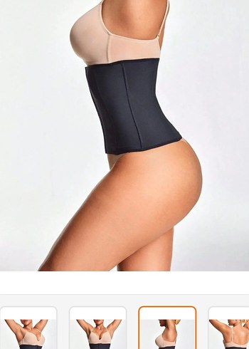 Siyah Midi karın düzleyici bel şekillendirici Korse - Görsel 4