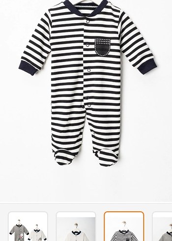 Erkek Bebek Uzun Kollu Pamuklu Tulum 4'lü Set - Görsel 3