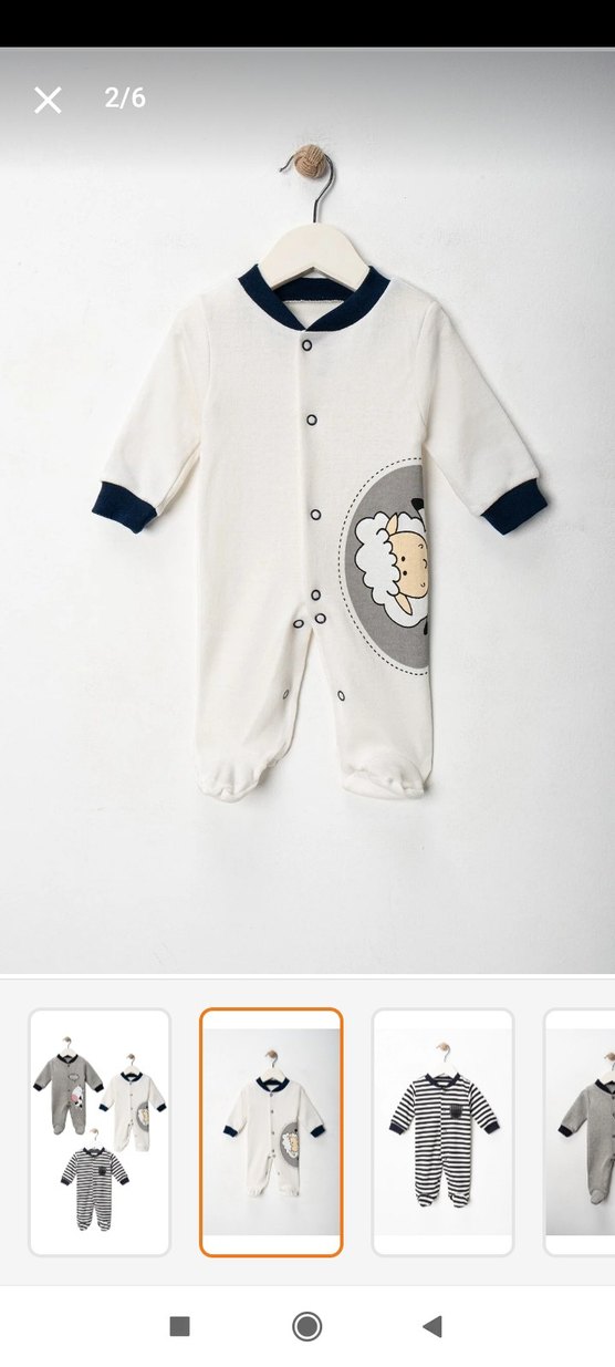 Erkek Bebek Uzun Kollu Pamuklu Tulum 4'lü Set - Görsel 2