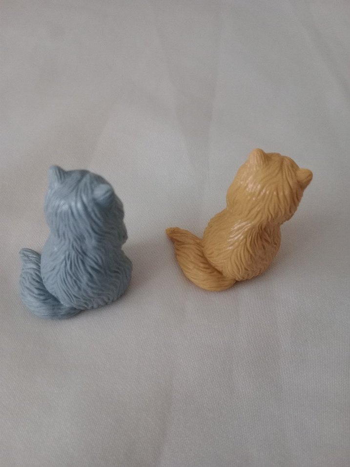 Pastel Renkli 2'li Kedi Figürleri - Görsel 2