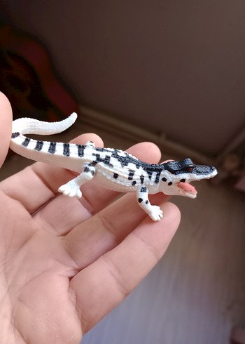 Renkli Beyaz Timsah Figürü - Görsel 4