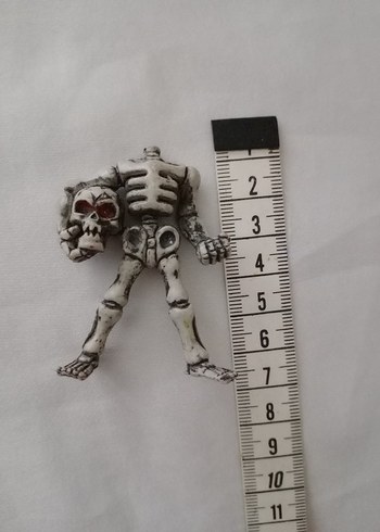 Kafatası Detaylı Gri Aksiyon Figürü - Görsel 3