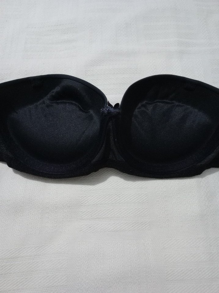 Siyah Goth Minimalist Sütyen - Görsel 2