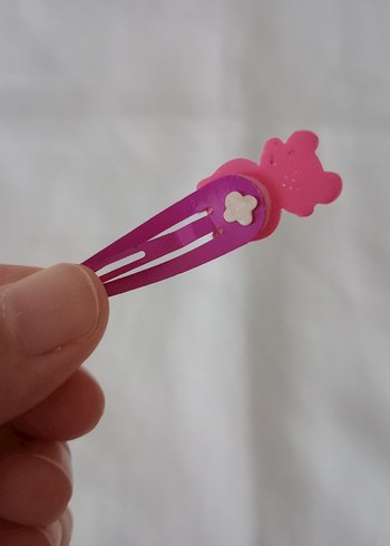 Pembe Fiyonk Detaylı Renkli Çocuk Toka - Görsel 2