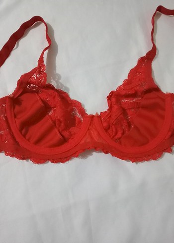 Kırmızı Dantel Bohem Sütyen - Görsel 4