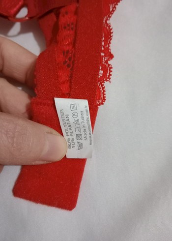 Kırmızı Dantel Bohem Sütyen - Görsel 7