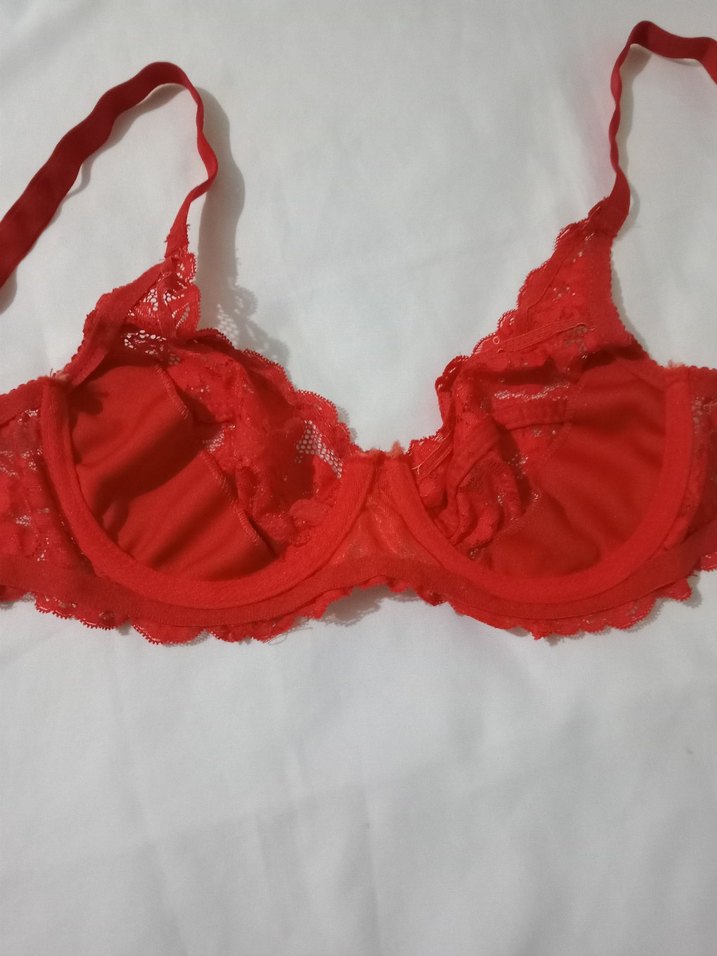 Kırmızı Dantel Bohem Sütyen - Görsel 4