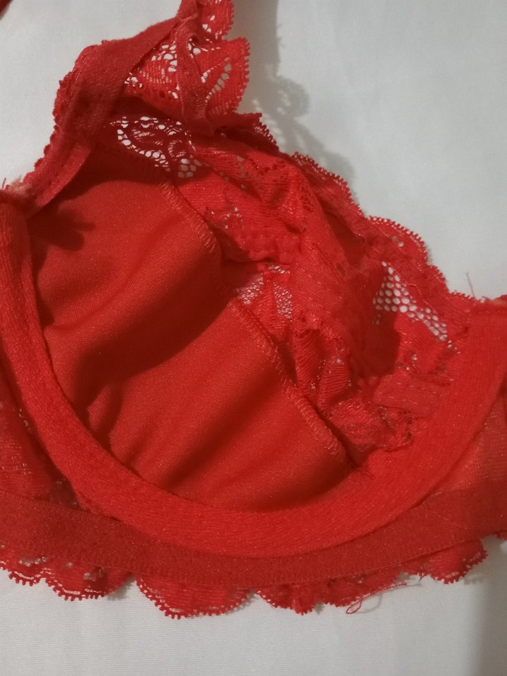Kırmızı Dantel Bohem Sütyen - Görsel 5