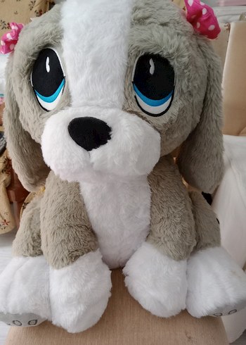 Gri Peluş Üzgün Köpek - Görsel 2