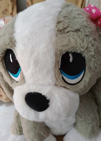 Gri Peluş Üzgün Köpek - Görsel 6