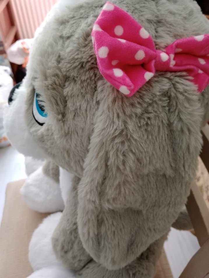 Gri Peluş Üzgün Köpek - Görsel 5