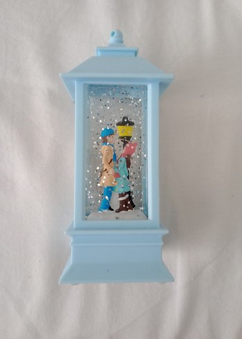 Mavi Renkli Işıklı Figürlü Dekoratif Fener - Görsel 9