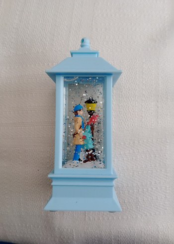 Mavi Renkli Işıklı Figürlü Dekoratif Fener - Görsel 11