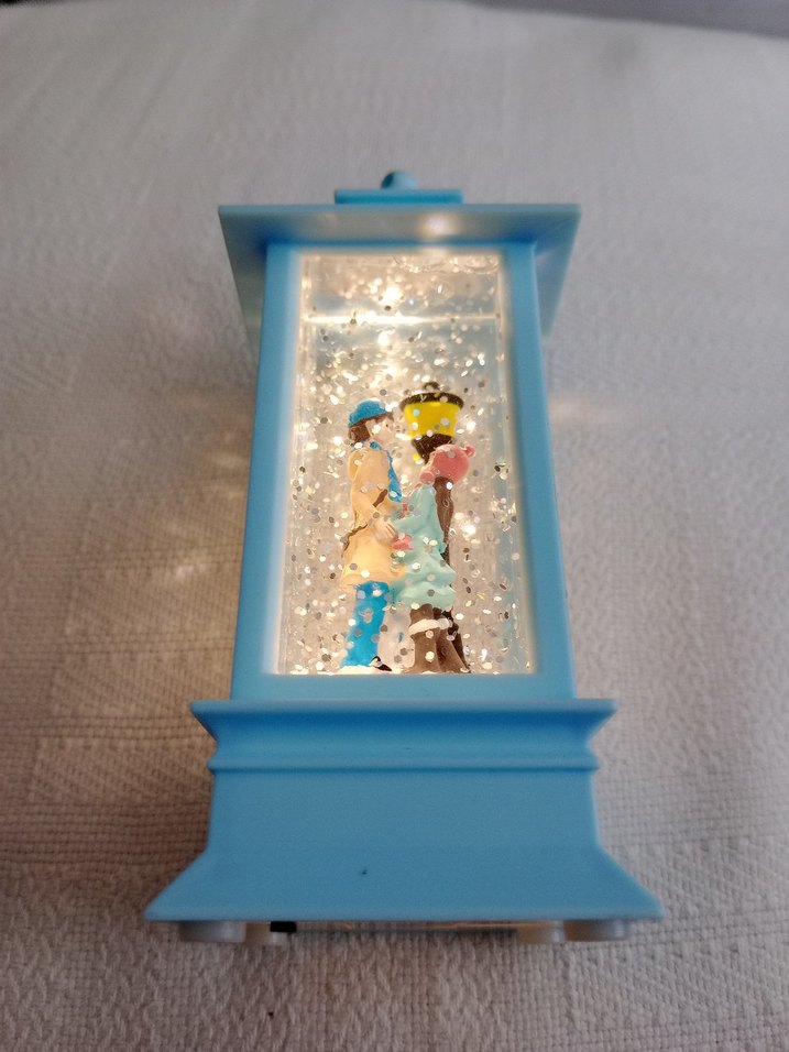 Mavi Renkli Işıklı Figürlü Dekoratif Fener - Görsel 2