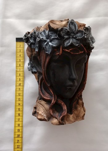 Çiçekli Yüz Figürü saksı mumluk - Görsel 5