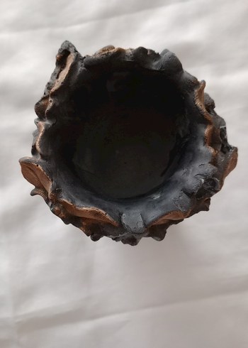 Çiçekli Yüz Figürü saksı mumluk - Görsel 6