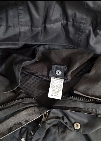3xl Beden siyah Renk decathlon siyah yağmurluk mont