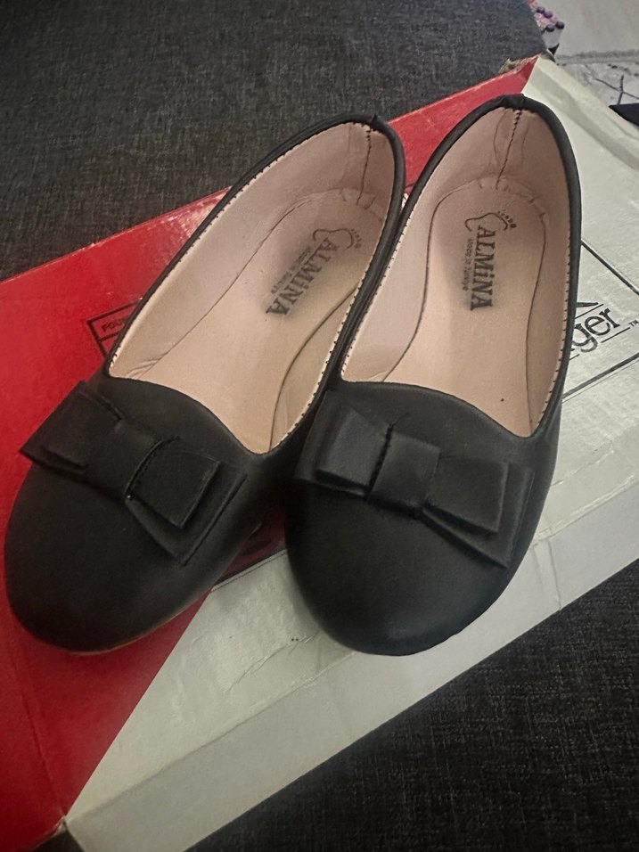 Kız Çocuk Siyah Fiyonk Detaylı Babet - Görsel 3