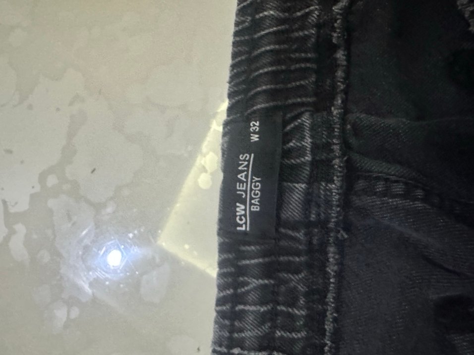 Gri Erkek Denim Rahat Kesim Pantolon - Görsel 4