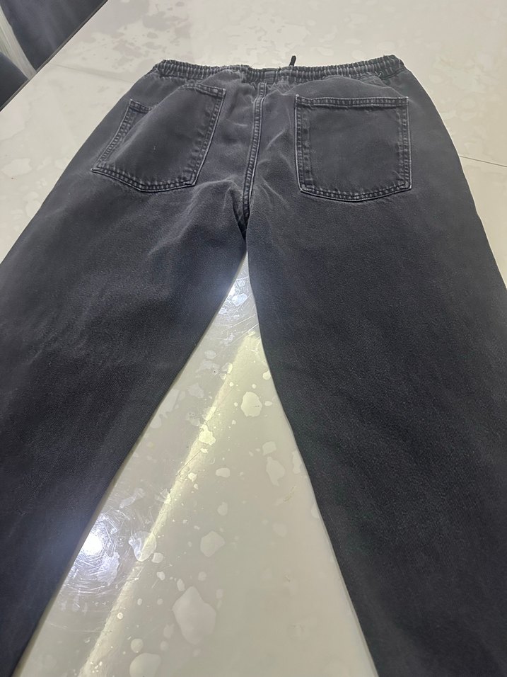 Gri Erkek Denim Rahat Kesim Pantolon - Görsel 3