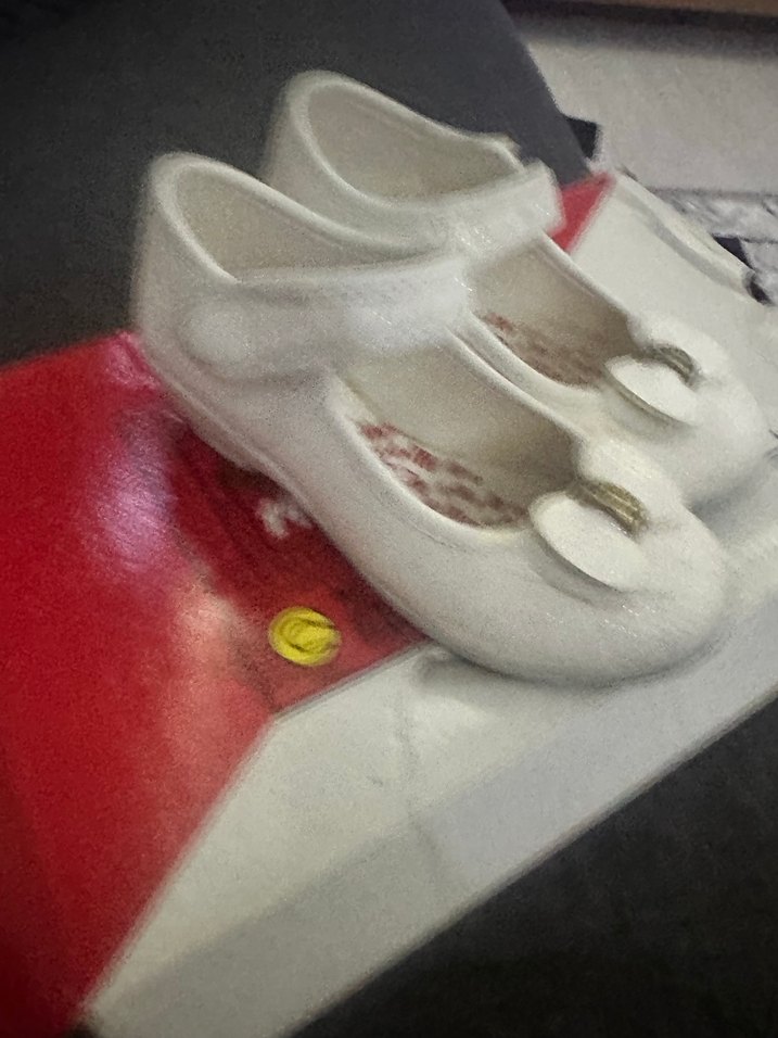 Kız Çocuk Beyaz Cırt Cırtlı Babet - Görsel 2