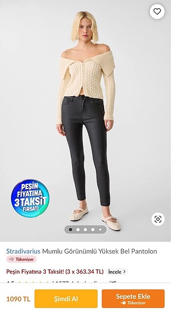 Mumlu Yüksek Bel Pantolon