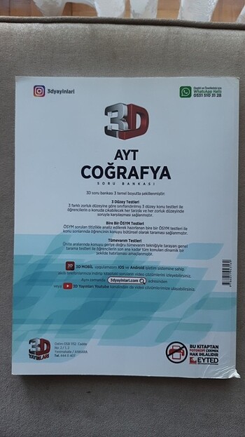  Coğrafya soru bankası, 3D yayınları 