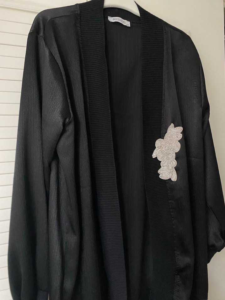 Siyah Şık Kimono - Görsel 2