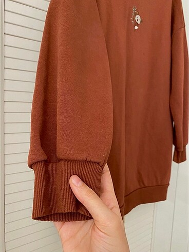 LC Waikiki Kahverengi kapüşonlu sweatshirt