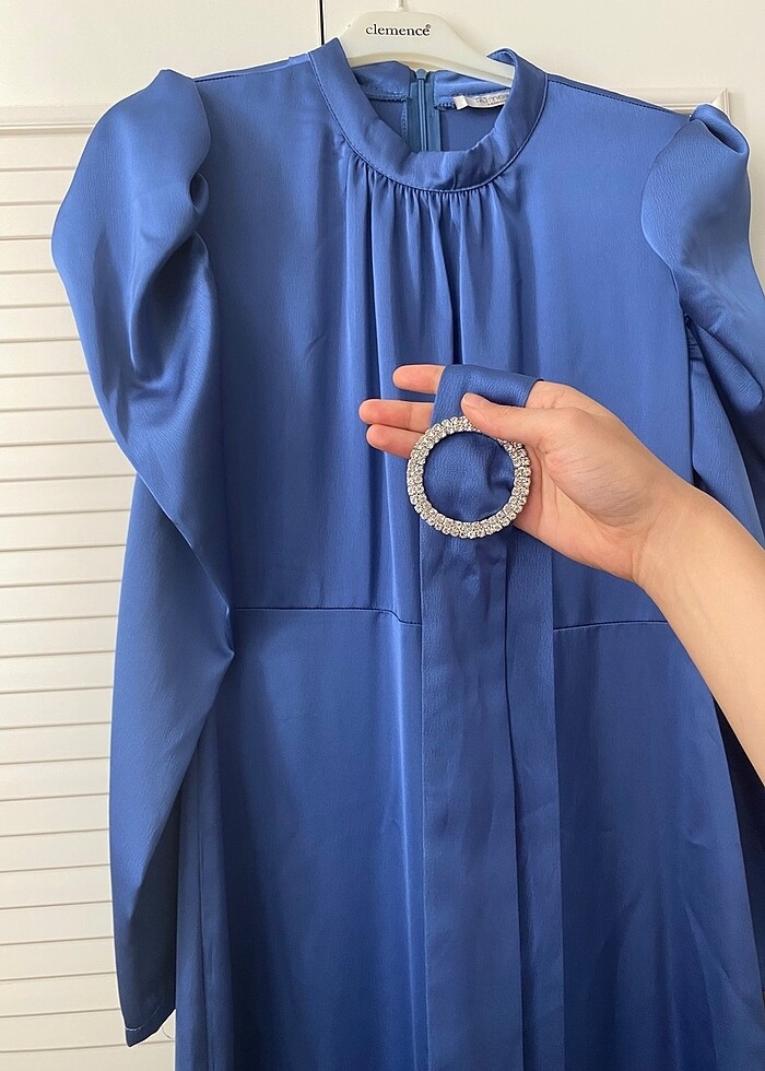 Şık Mavi Elbise - Görsel 3
