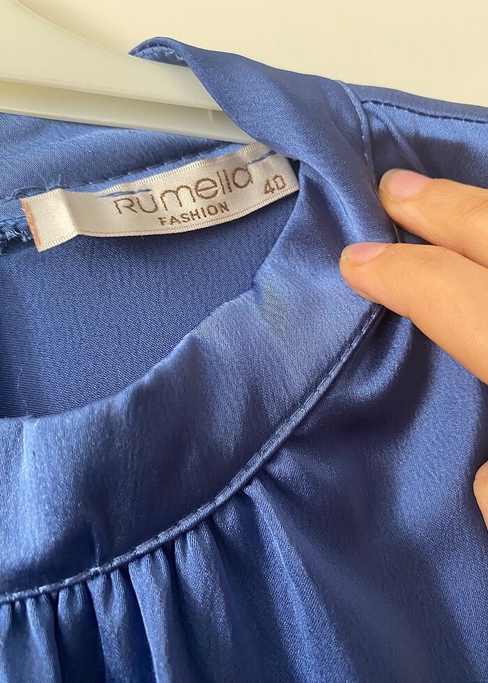 Şık Mavi Elbise - Görsel 5