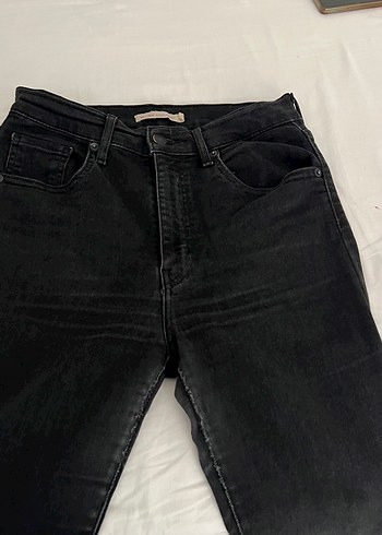 Düğmeli Siyah Kadın  levis Pantolon - Görsel 3