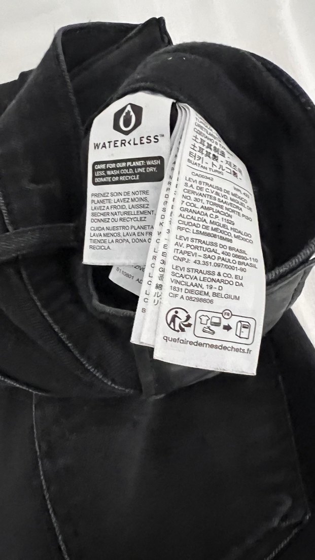 Düğmeli Siyah Kadın  levis Pantolon - Görsel 5