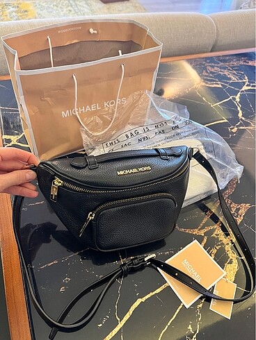 Michael Kors siyah omuz ve bel çantası