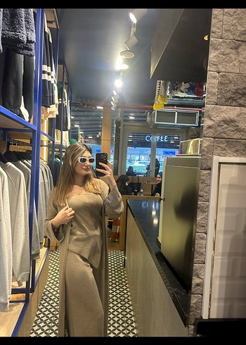 Diğer Camel Renkli Uzun Salaş Kadın Takım