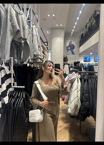 s Beden Camel Renkli Uzun Salaş Kadın Takım