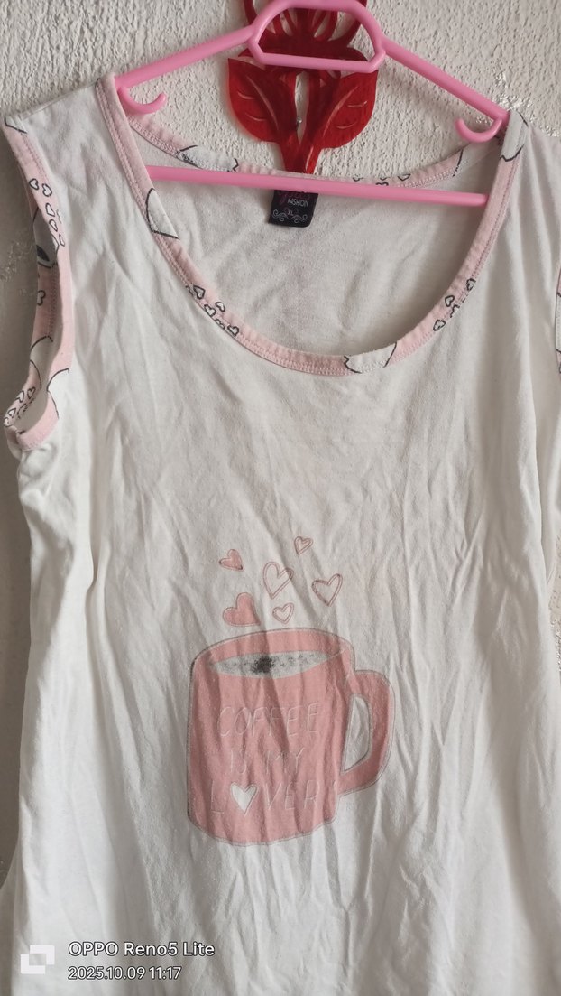 Dantel Detaylı Pamuklu Hamile Kolsuz Tişört - Görsel 2