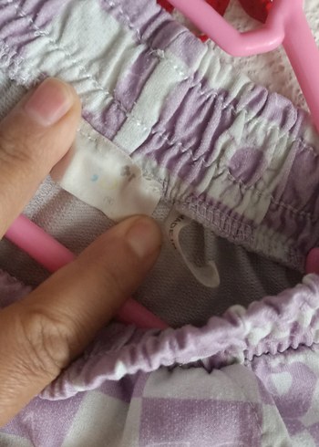 Pembe Bağlama Desenli Hamile Mini Şort - Görsel 2