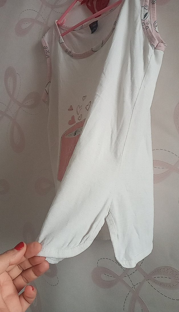 Baskılı Kolsuz Hamile Mini Tişört - Görsel 2